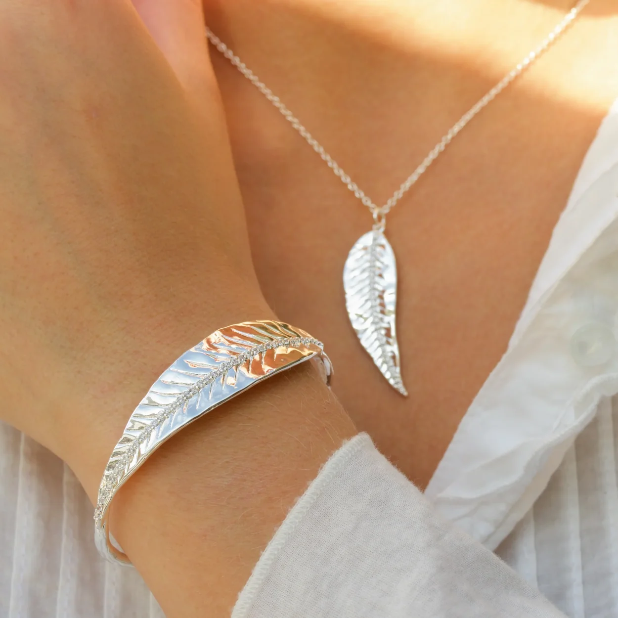 Ashok Leaf Cuff Silver