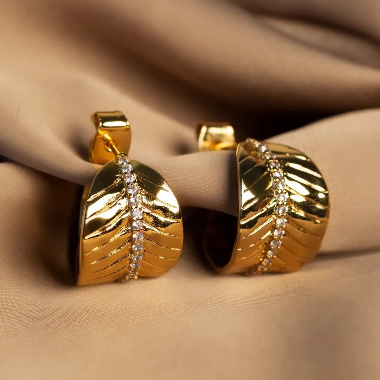 Ashok Leaf Earrings - Gold