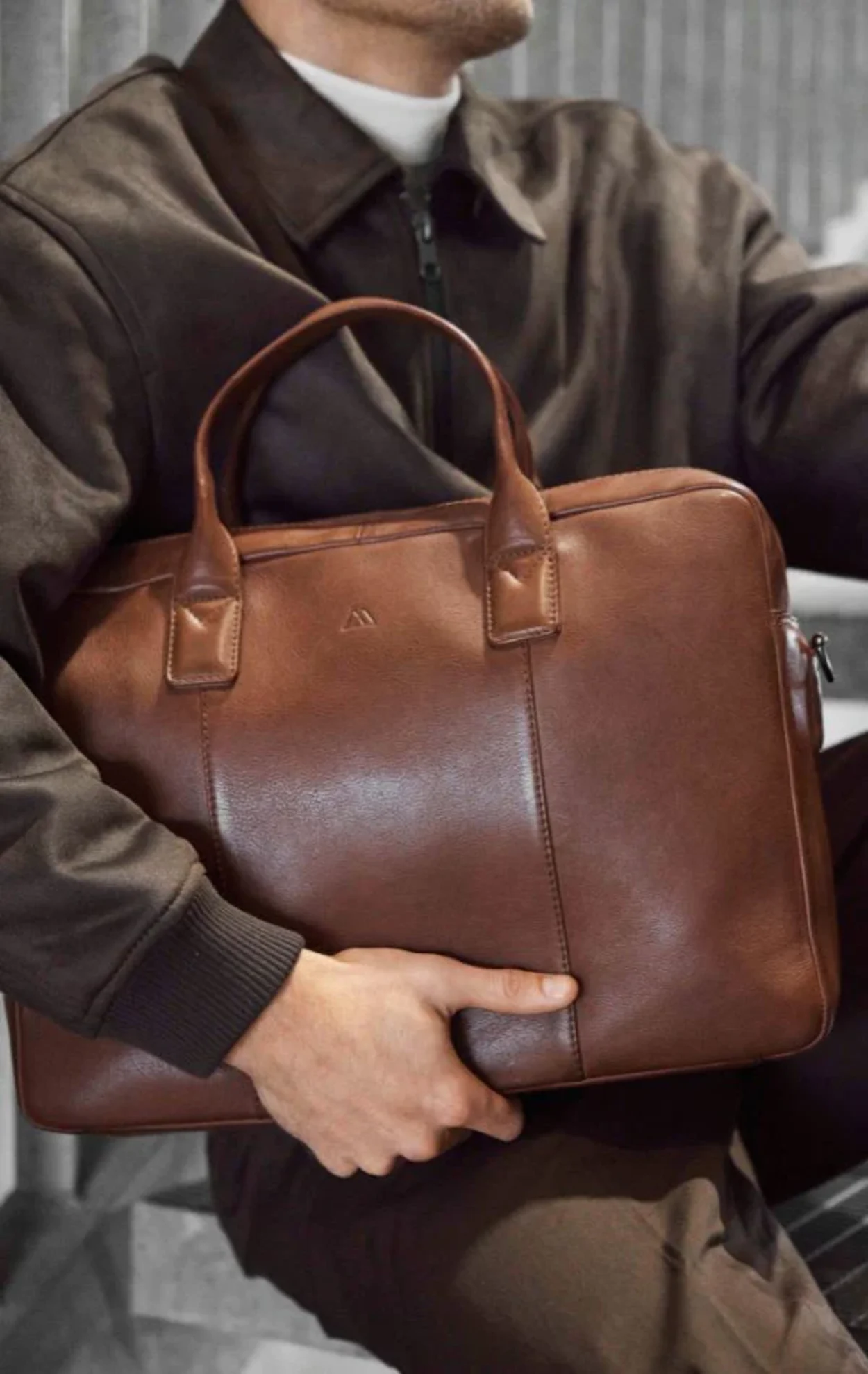 AshtonMBG Laptop Bag - Cognac 