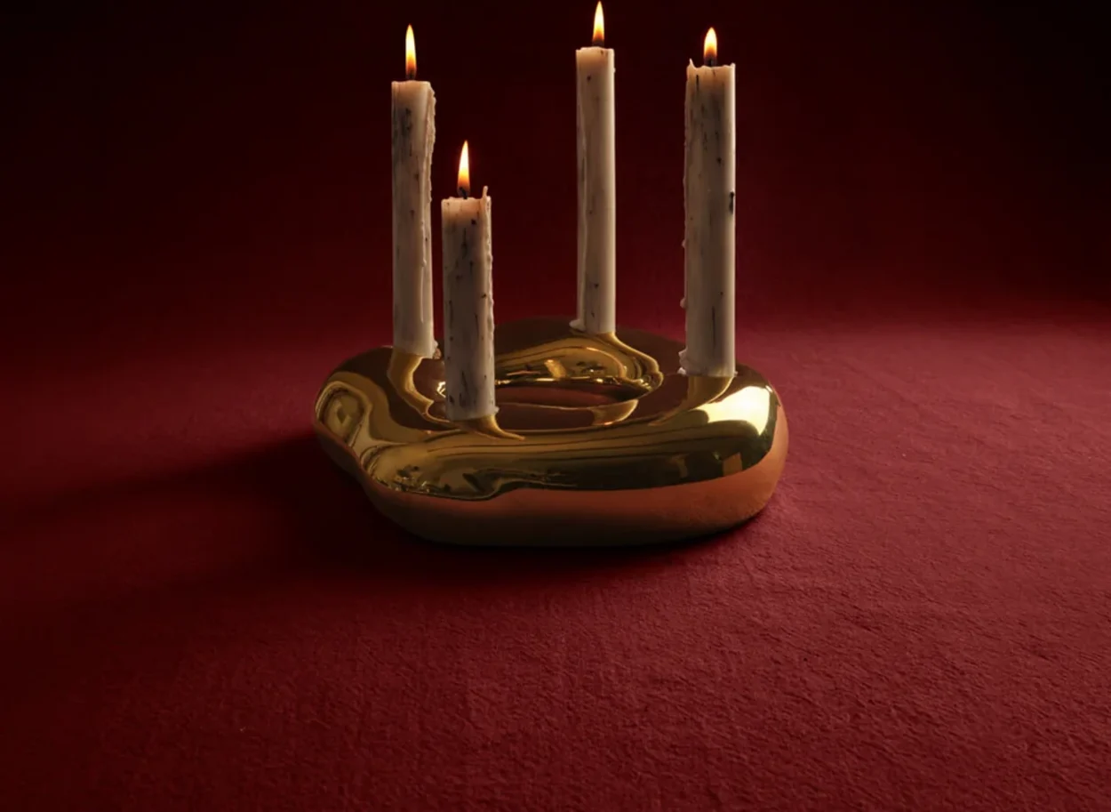 Bellure Ring Candle Holder - Brass