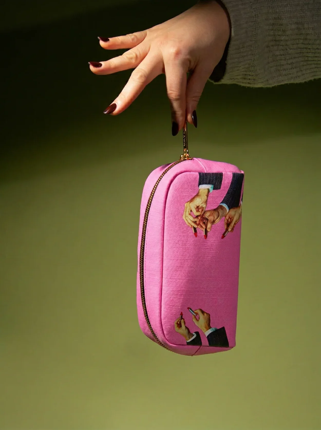 Cosmetic bag - 23x8x13 - Lipsticks pink