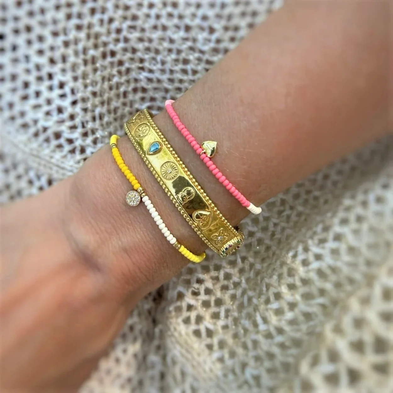 Energy Beaded Bracelet - Yellow