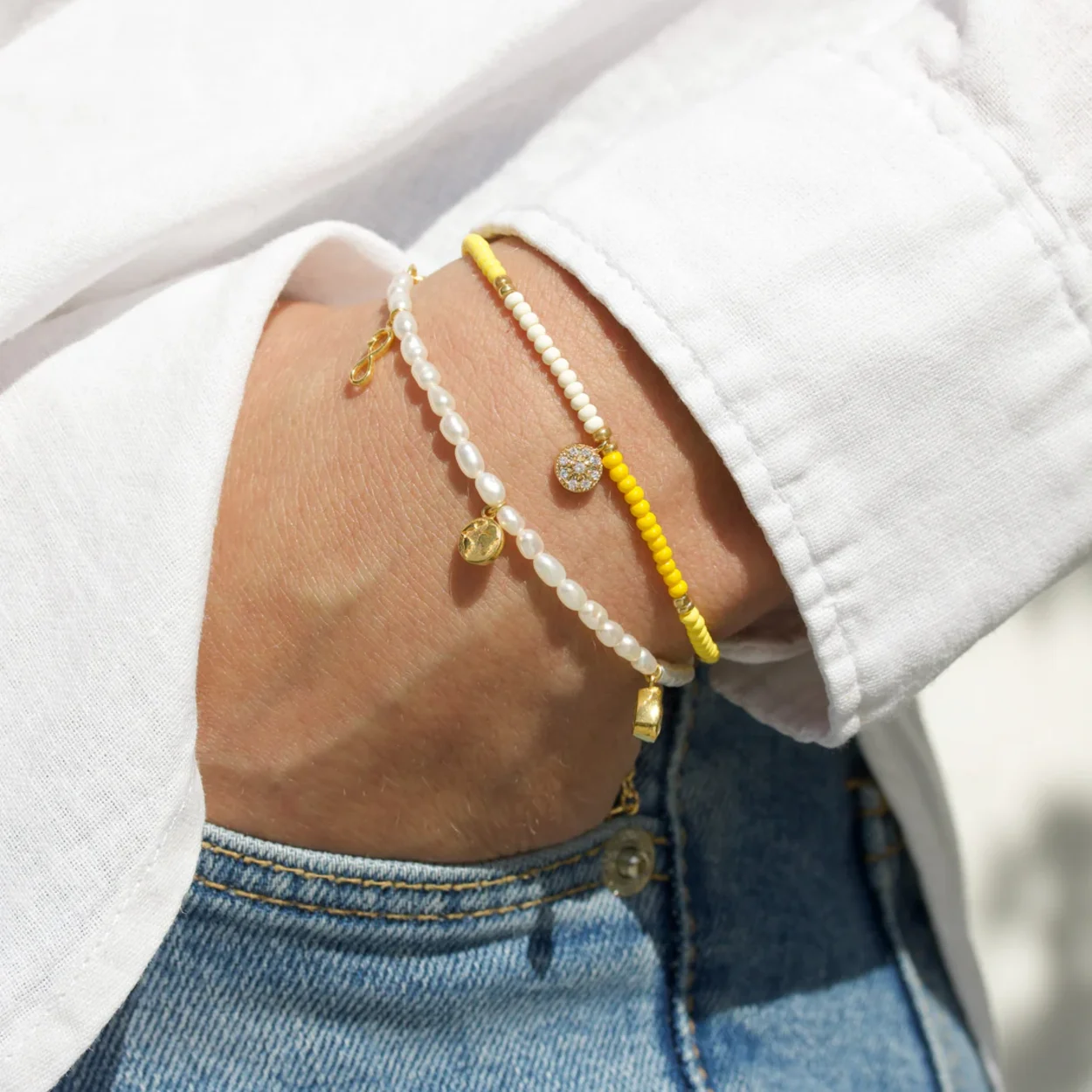Energy Beaded Bracelet - Yellow