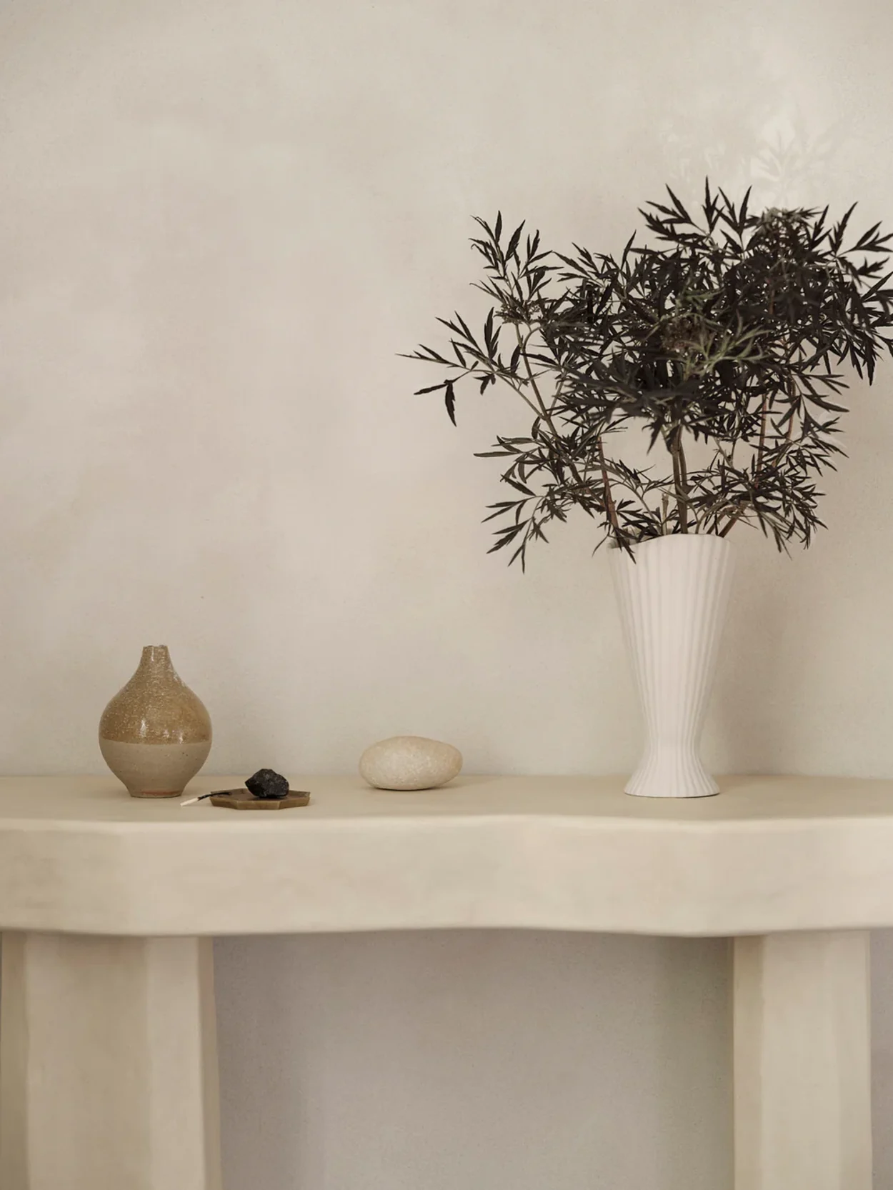 Fountain Vase - H20 - Off White 