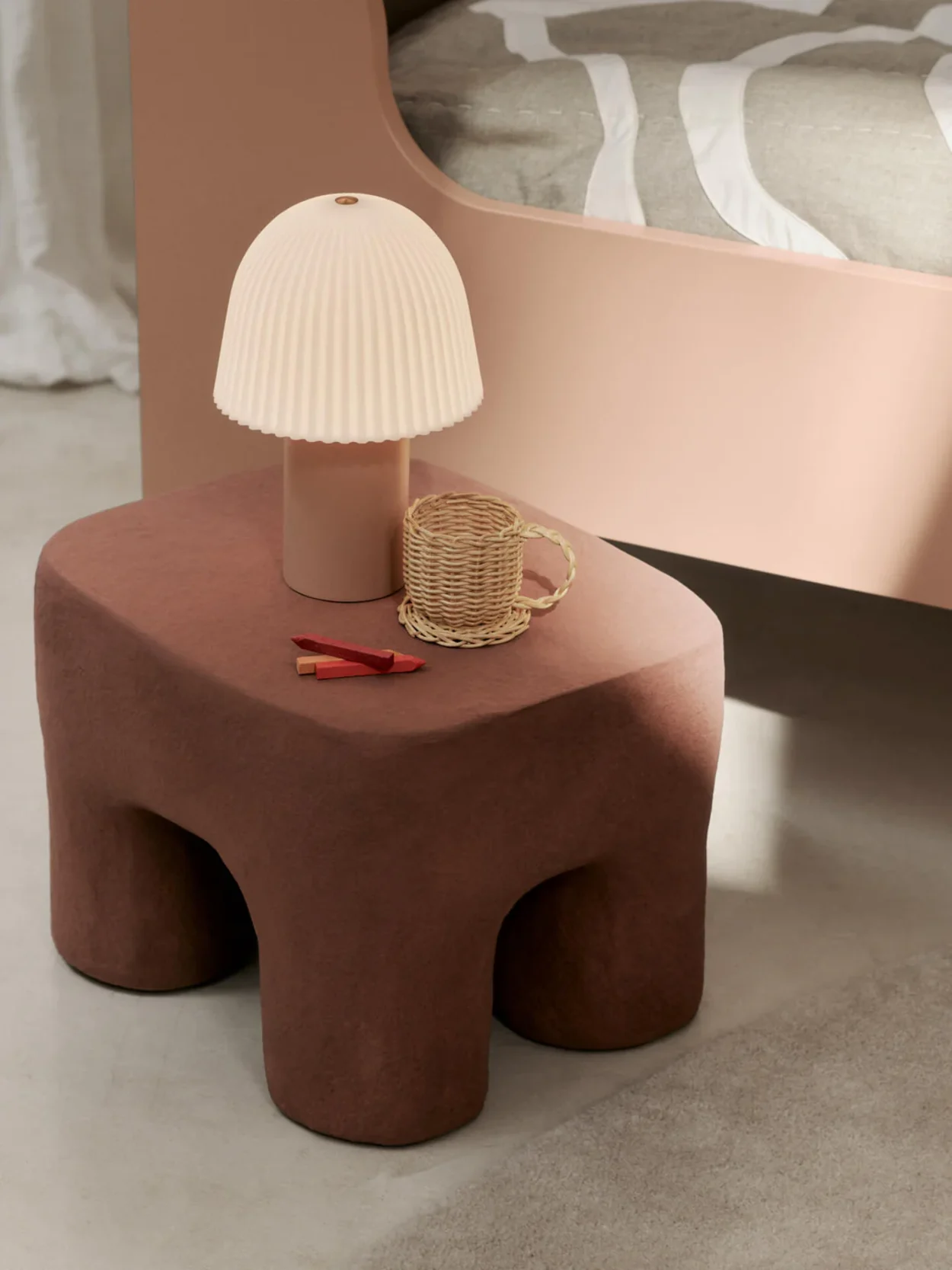Frill Portable Lamp - Rose/White 