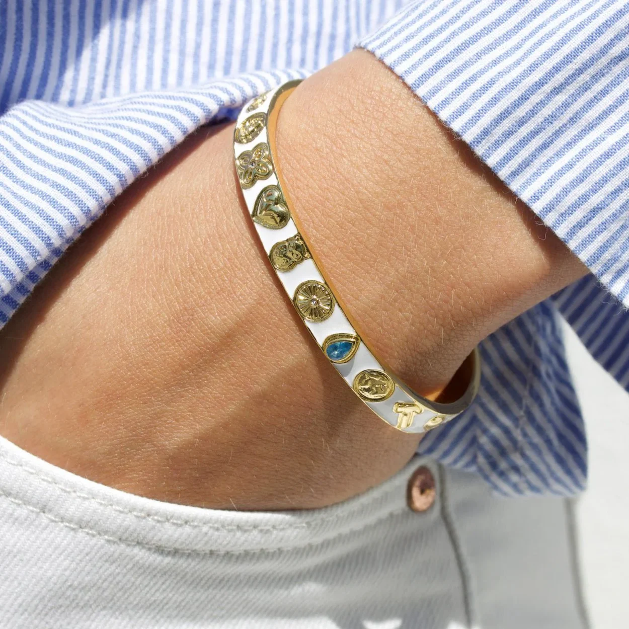 Global Goals Bangle White 