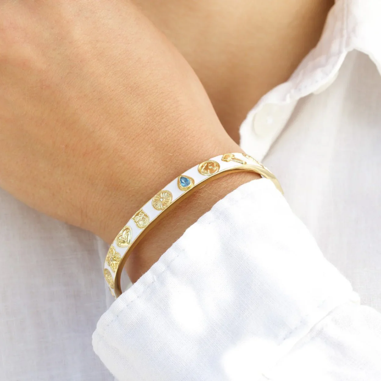 Global Goals Bangle White 