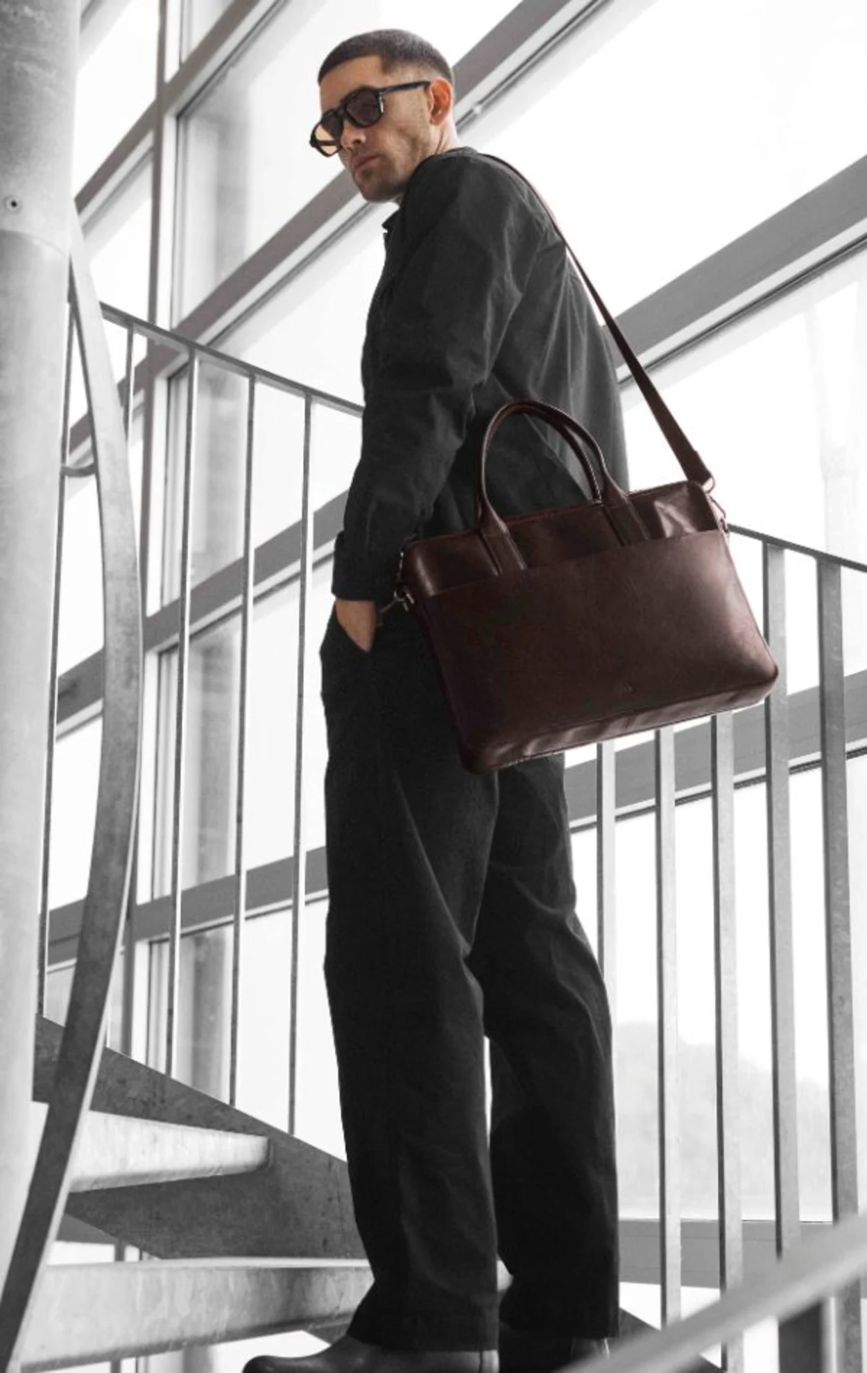 GrantMBG Laptop Bag Espresso Brown