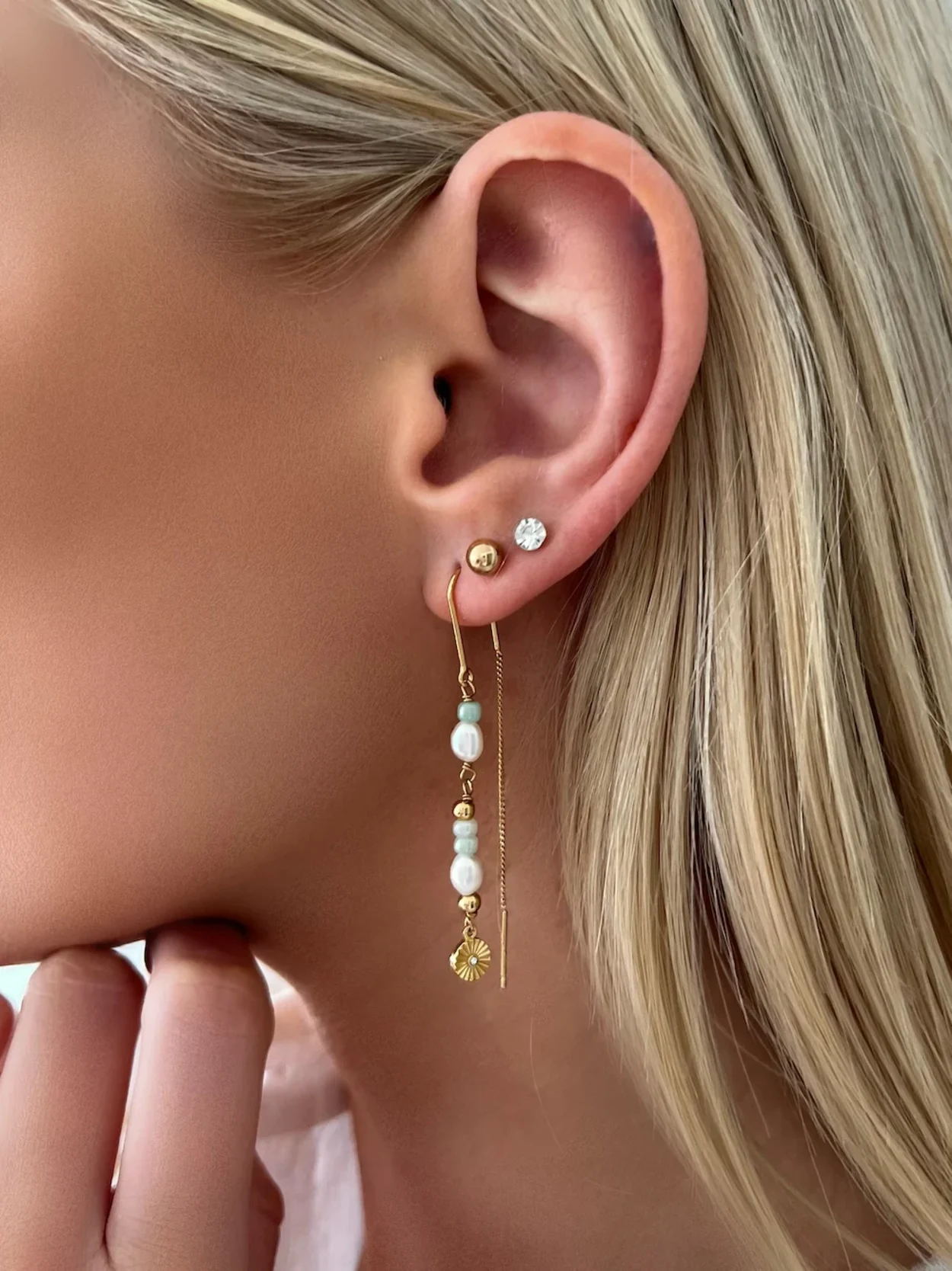 Innovation Pearl Chain Earrings