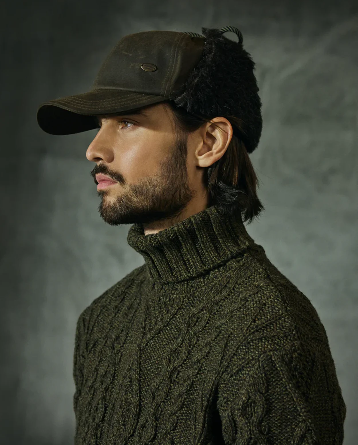 Kaldakinn waxed cap - olive/brown