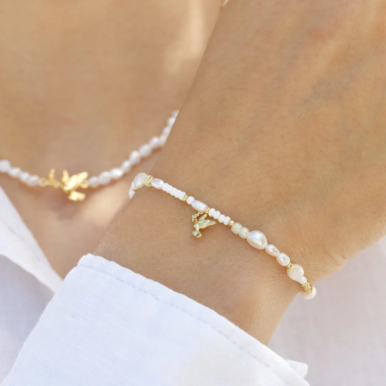 Peace pearl Bracelet