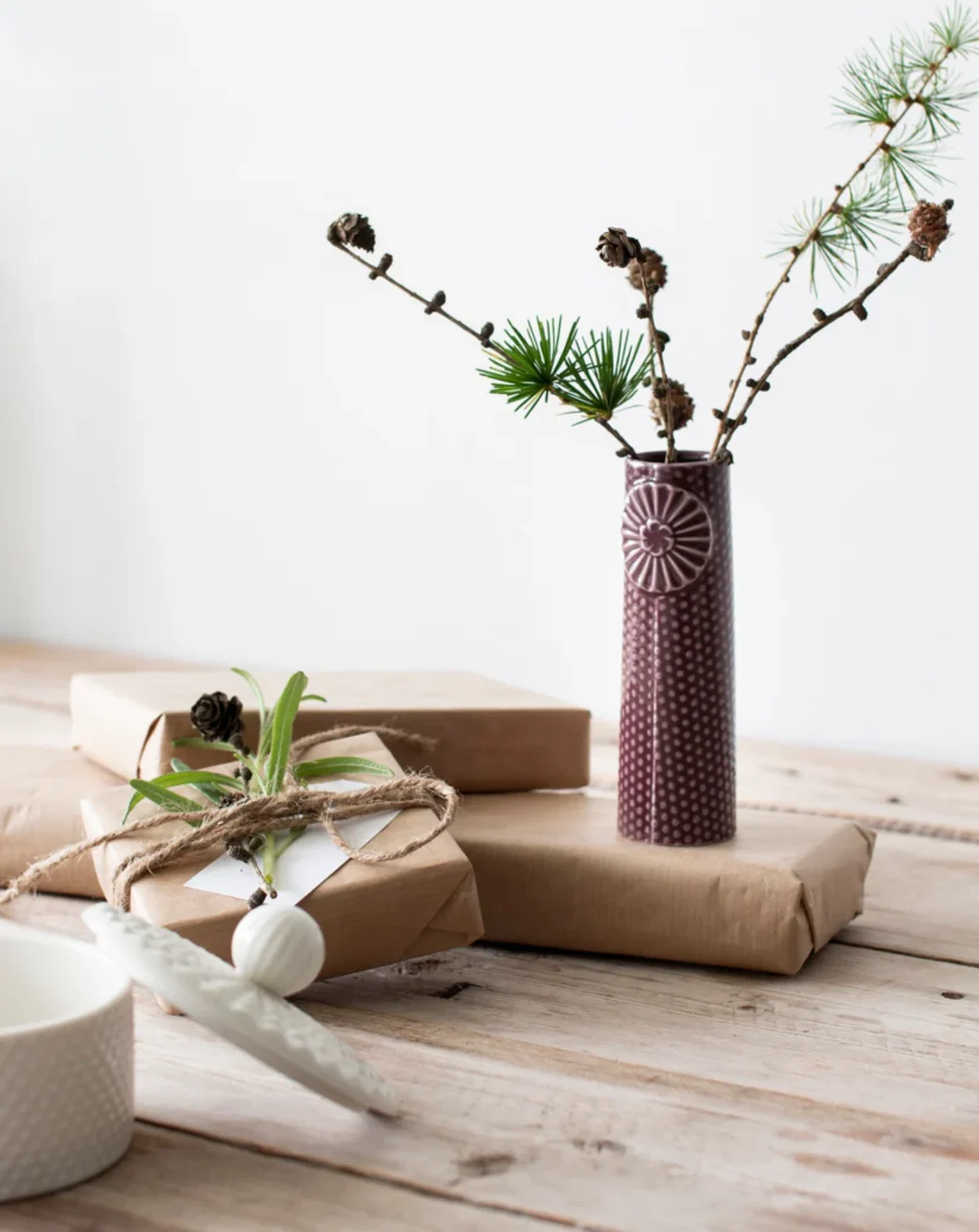 Pipanella Dot Mini Aubergine Vase