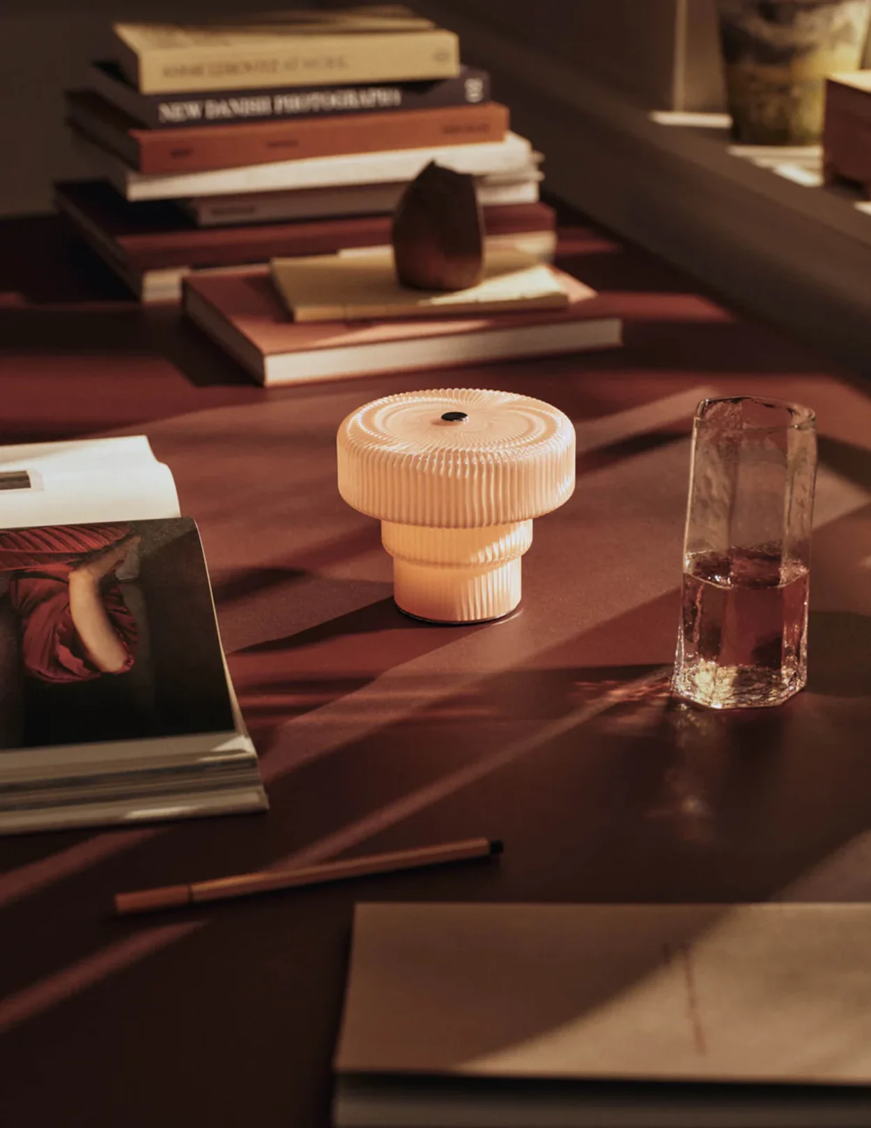 Ripple Portable Lamp - H10 - Pale Rose