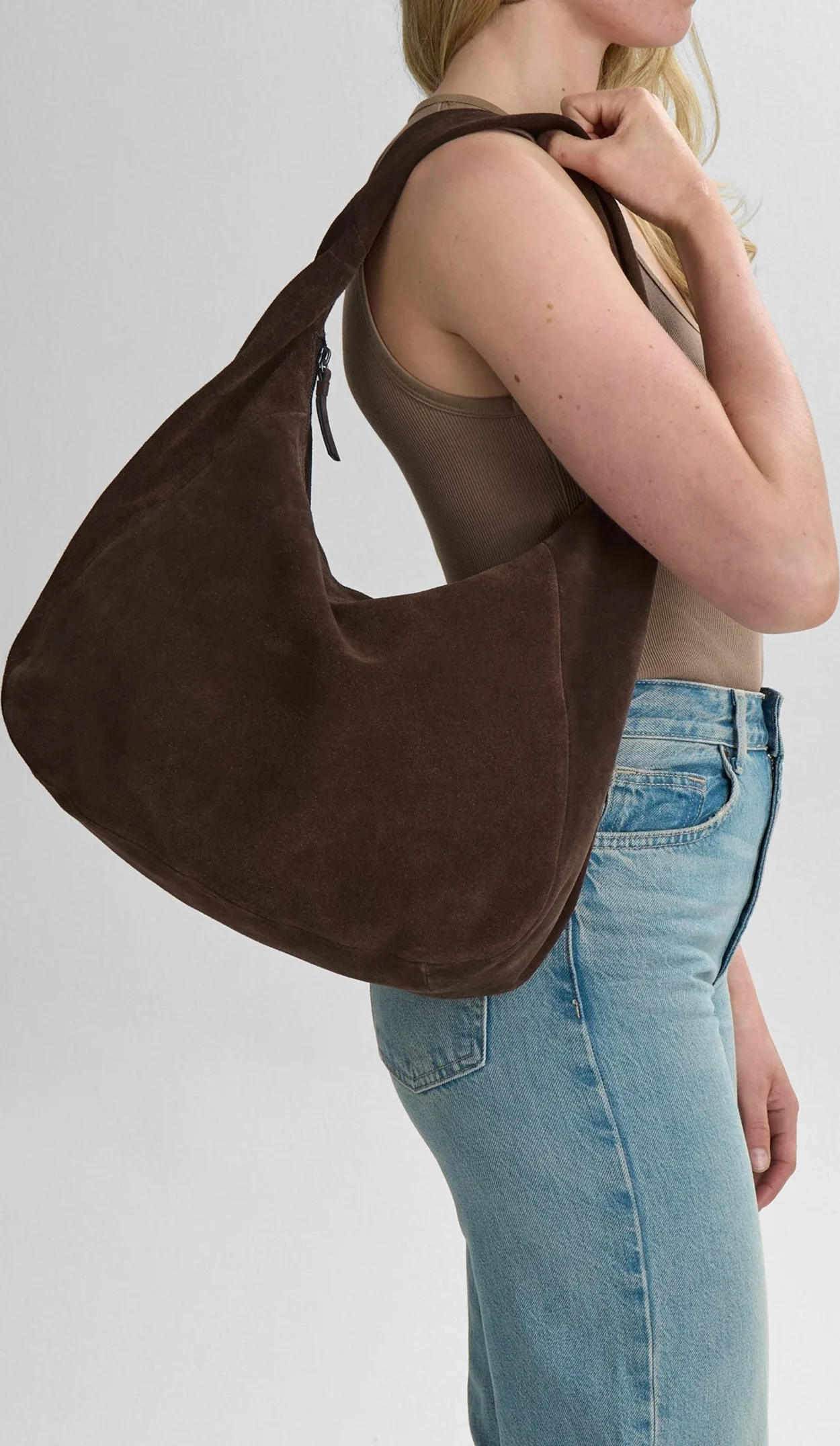 SamaraMBG Bag, Suede Dark Brown