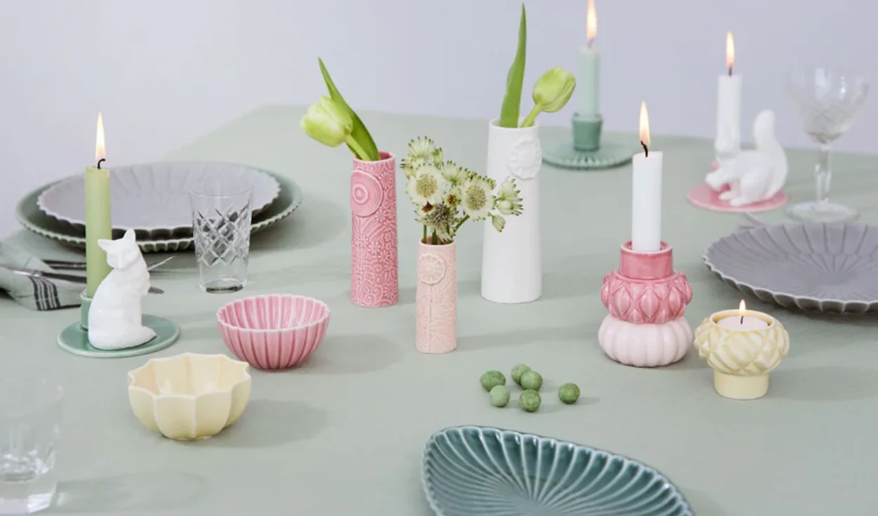 Samsurium Candlestack Three Mimosa, Blush & Powder set of 3