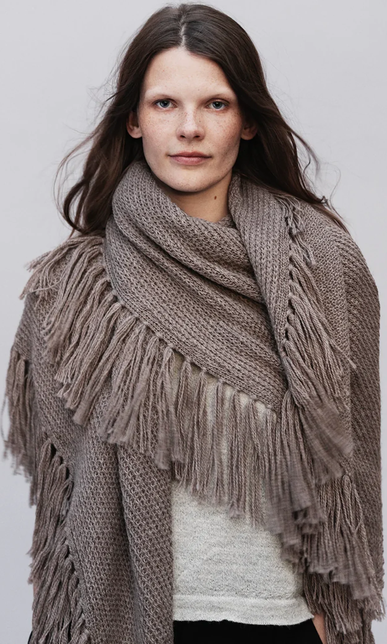 Triangle Shawl O/S - Chocolate