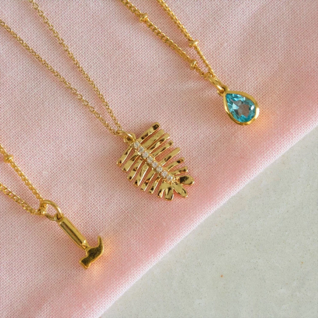 Tulsi Leaf Necklace - Gold