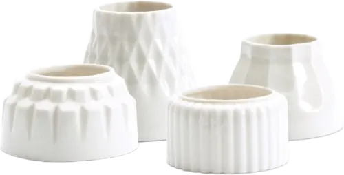 Alba Flock 4 Votive Candle Holders