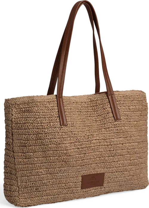 AvaniMBG Shopper, Raffia Natural/Cognac