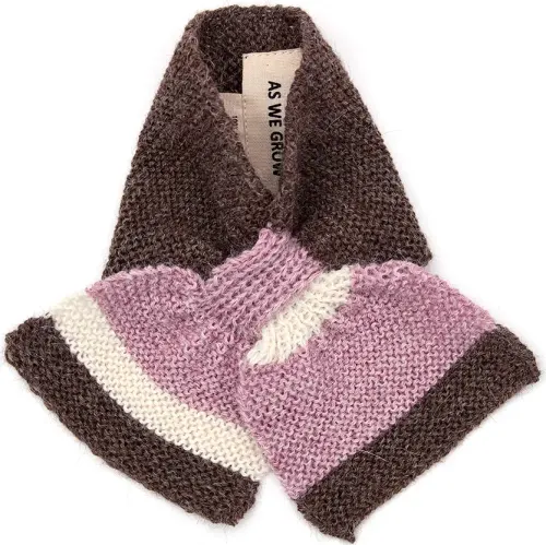 Baby Scarf - Brown/Rose 