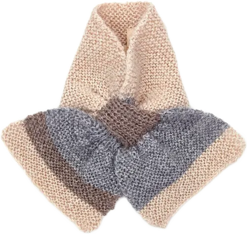 Baby Scarf - Cream/Grey
