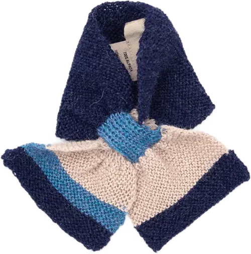Baby Scarf - Navy/Cream