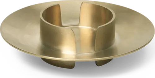 Block Candle Holder Brass