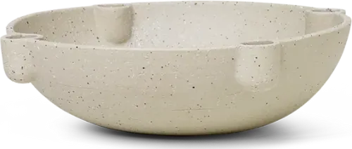 Bowl Candle Holder - L - Ceramic Light Grey 