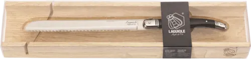 Brauðhnífur svartur/baguette viðarborð