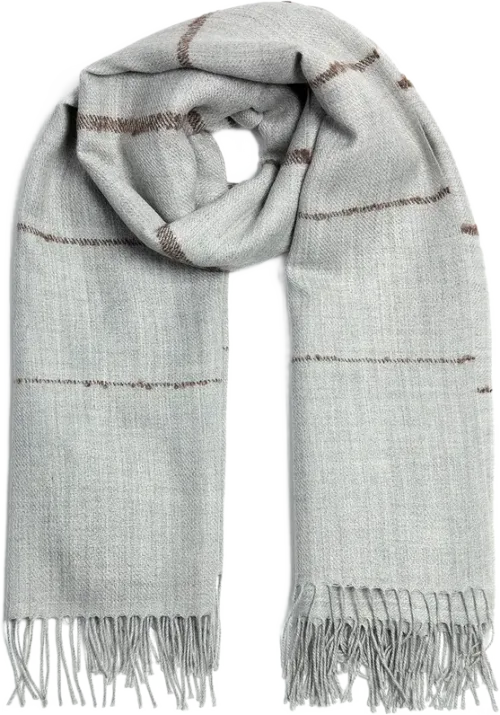 Classic Shawl - Light Grey/Brown 