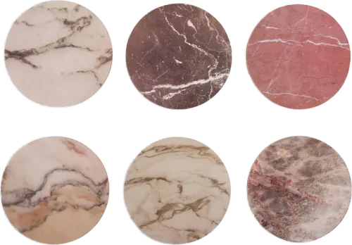 Coaster marble set of 6