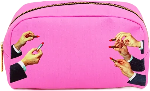 Cosmetic bag - 23x8x13 - Lipsticks pink