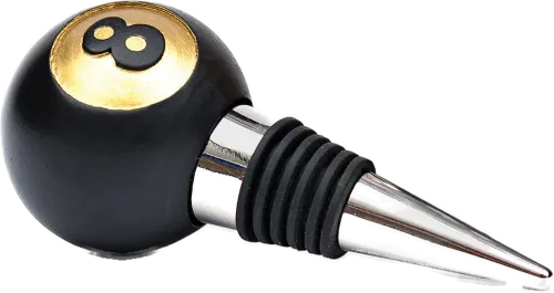Drinks break 8-ball bottle stopper 