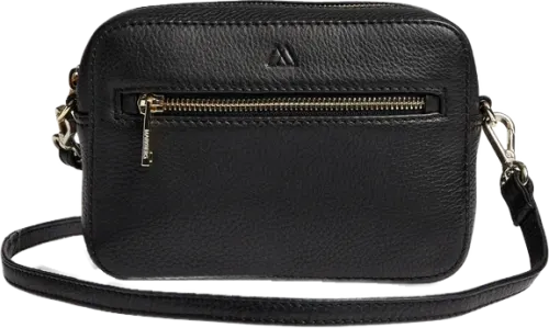 EleaMBG Crossbody Bag Grain Black w/Gold 