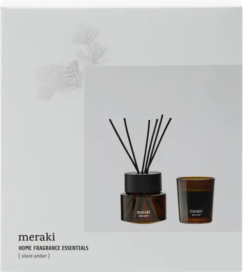Gjafabox silent amber kerti/Ilmstangir