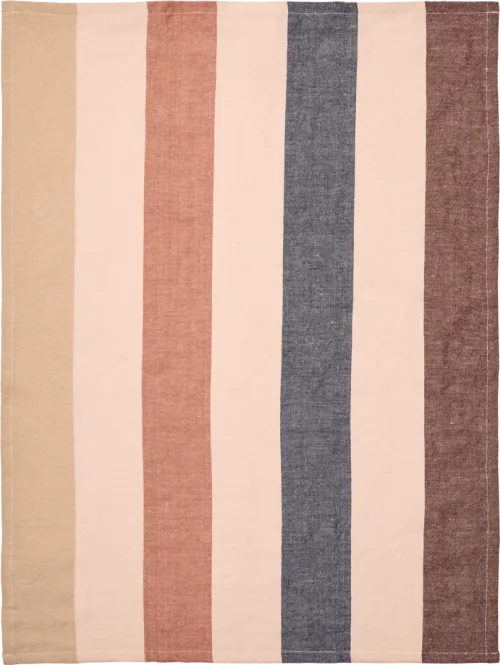 Hale Tea towel - Cashmere/Mocho/Indigo