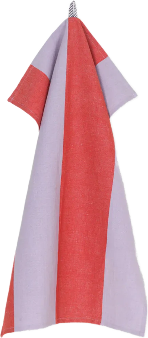 Hale Tea Towel - Red/Lilac