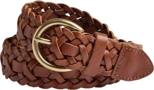 HarlynMBG Braided Belt Cognac