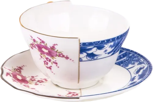 Hybrid - Zenobia Teacup with saucer in porcelain