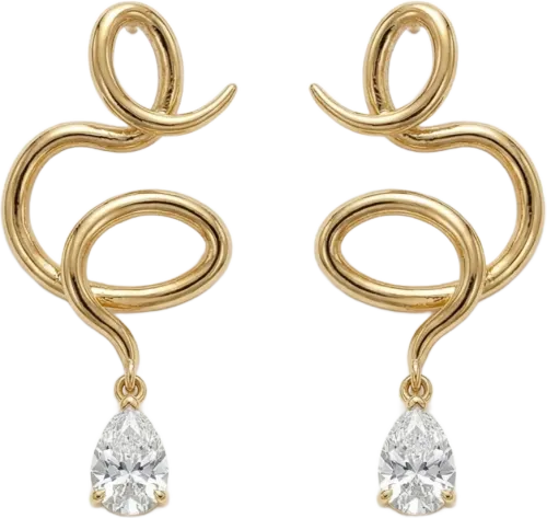 Medusa waterdrop earring