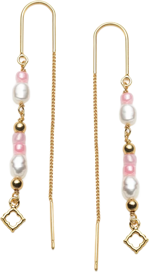 Community beaded Chain Earring