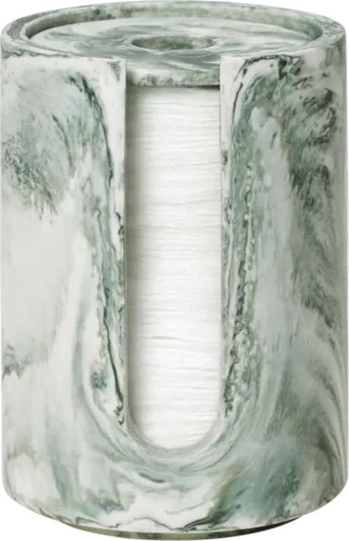 Mist Cotton Pad Holder - Emerald Off White 