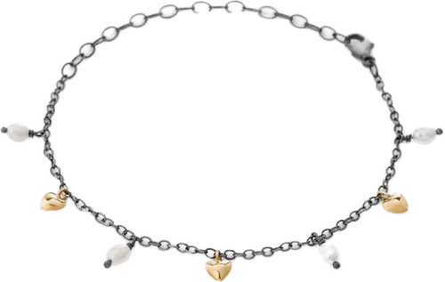 Orrifinn Milagros - Armband, lítil gull hjörtu og perlur