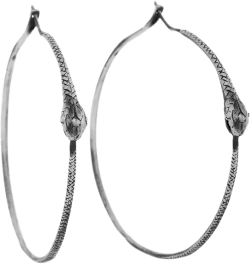 Orrifinn Ouroboros - Silfur Eyrnalokkar, hringir (hoops)