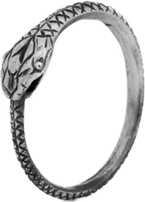 Orrifinn Ouroboros - Silfurhringur, breiður snákur