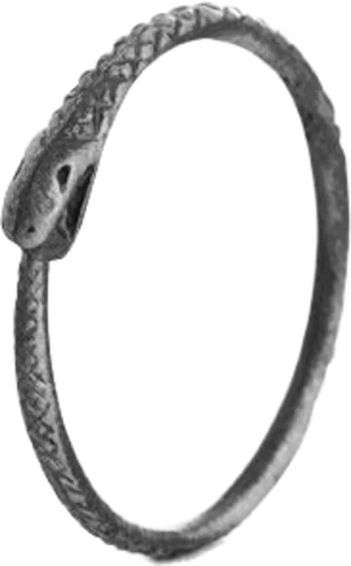 Orrifinn Ouroboros - Silfurhringur, mjór snákur