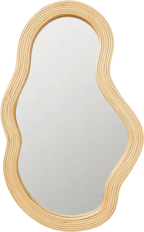 Pond Mirror Medium Ratten Natrual