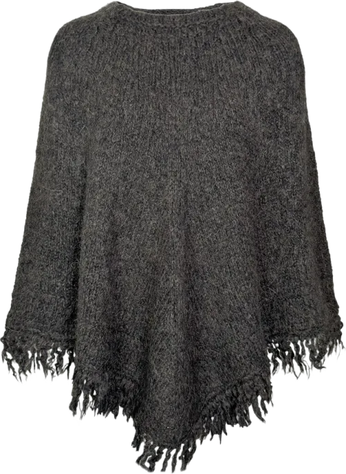 Reykir poncho, lava tweed