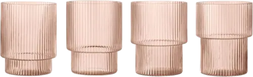 Ripple Glasses Set of 4 - Blush