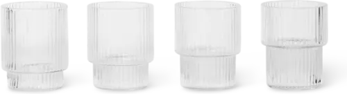 Ripple small glasses set of 4 - clear